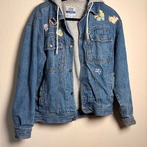 Express Denim Jacket with Blue Accents